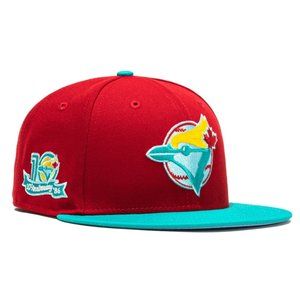 NEW ERA 59FIFTY CAPTAIN PLANET 2.0 TORONTO BLUE JAYS 10TH ANNIVERSARY PATCH HAT